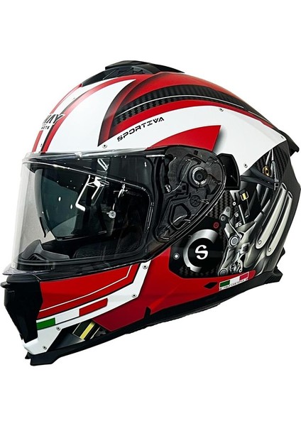 Kask Sway SW865 Full Face White Red