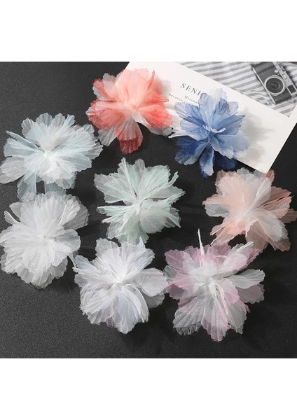 Pembe 10 Adet 10 Adet 3D Çiçek Organze Dantel Yamalar Aplike Gelin Düğün Elbisesi Degrade Dantel Trim Dikiş Aksesuarları Dekorasyon Yamaları (Yurt Dışından)
