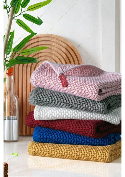 Waffle Mutfak Havlusu Kurulama Bezi Pamuk 6'lı Set 40x60 cm