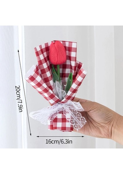 S4 Yapay Lale Mini Tığ Işi Çiçekler El Yapımı Çiçek Buketleri Konuk Için Düğün Hediyesi Renkli Yapay Çiçekler Öğretmenler Günü Hediyesi Flores (Yurt Dışından)