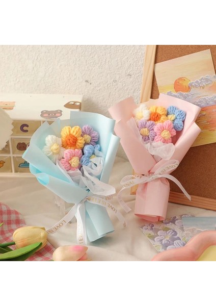 S4 Yapay Lale Mini Tığ Işi Çiçekler El Yapımı Çiçek Buketleri Konuk Için Düğün Hediyesi Renkli Yapay Çiçekler Öğretmenler Günü Hediyesi Flores (Yurt Dışından) fırsatları