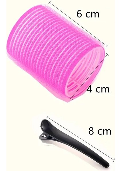 4 cm 6 Adet Bigudi 6 Adet Toka Seti