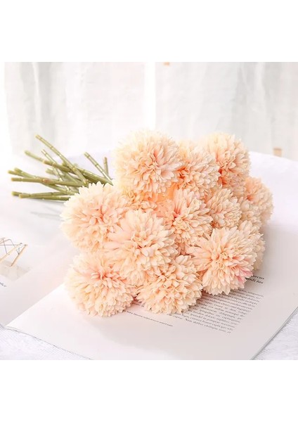 Şampanya 3 Adet 3/5 Adet Ortanca Yapay Çiçekler Buket Ev Yatak Odası Dekoru Düğün Dekorasyon Zanaat Vazolar Çiçek Aranjmanı Aksesuarları (Yurt Dışından)