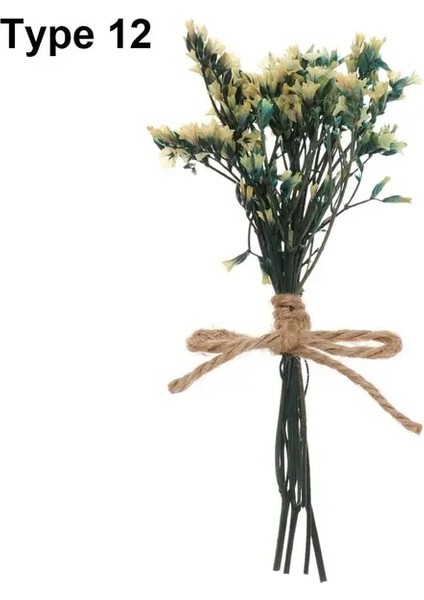 Tip 12 Mini Babysbreath Doğal Taze Kurutulmuş Korunmuş Çiçekler Küçük Doğal Kurutulmuş Çiçekler Buket Basın Dekoratif Fotoğraf Arka Fonu Dekor (Yurt Dışından)