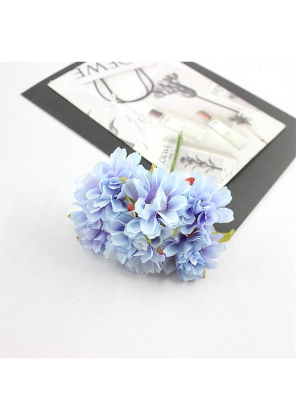 12 6 Adet/grup 3 cm Ipek Krizantem Yapay Çiçekler Kafa Dıy Çelenk Hediye Kutusu Zanaat Sahte Çiçek Düğün Ev Partisi Dekorasyon Için (Yurt Dışından)