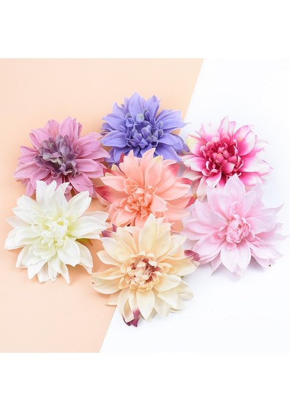Kan Rengi 10 Parça 10 Adet 10 cm Yapay Bitkiler Dekoratif Çiçekler Ipek Gerbera Ev Düğün Için Noel Dekor Diy Çelenk Sahte Ercik Broş (Yurt Dışından)