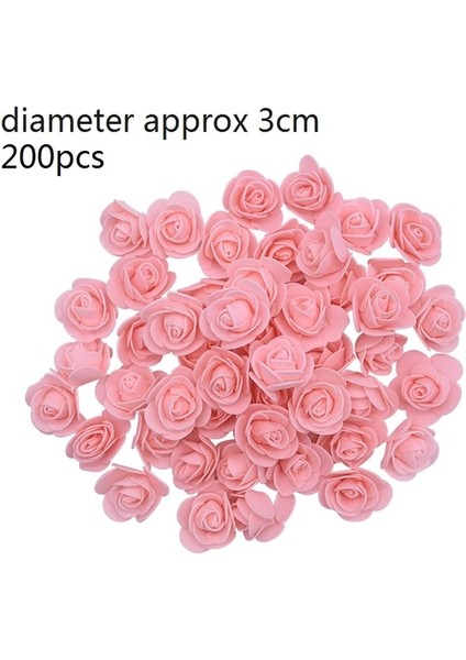 F05-PEACH-200PCS Polistiren Strafor Köpük Ayı Beyaz Kalp Topu Dıy Gül Ayı Zanaat Doğum Günü Partisi Düğün Dekorasyon Için Noel Süs (Yurt Dışından)