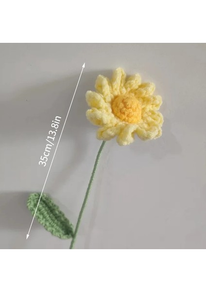 S25 Papatya Resim Olarak Ayçiçeği Tığ Işi Çiçekler Girasol Çiçek Buketi Ins El-Örme Buket Öğretmenler Günü Mezuniyet Hediyeleri Düğün Odası Dekor (Yurt Dışından)