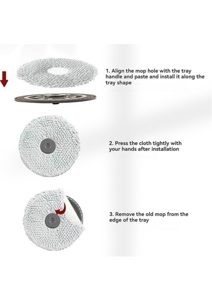 Dreame X50 / X50 Pro Elektrikli Süpürge Aksesuarları Için Mop Ped Braketi Seti Yedek Süpürge Mop Bezi (Yurt Dışından)