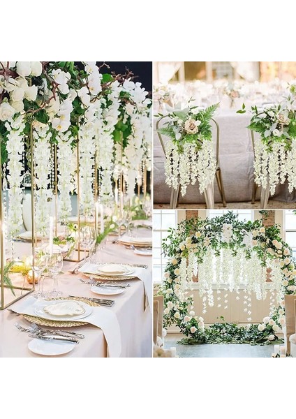 Pembe Wisteria Vine Yapay Çiçekler Asılı Çelenk Düğün Kemer Duvar Dekorasyonu Ev Bahçe Partisi Dekoru Dıy Sahte Çiçek Bitkiler Için (Yurt Dışından) fırsatları