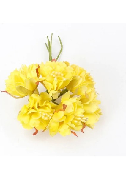 25 6 Adet/grup 3 cm Ipek Krizantem Yapay Çiçekler Kafa Dıy Çelenk Hediye Kutusu Zanaat Sahte Çiçek Düğün Ev Partisi Dekorasyon Için (Yurt Dışından)