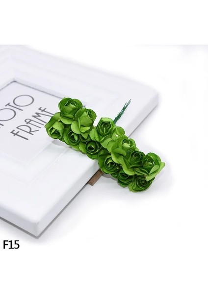 F15 72 Adet 72-144 Adet 2 cm Mini Gül Çiçek Kağıt Yapay Çiçekler Kafa Düğün Buket Scrapbooking Hediye Kutusu Gül Çelenk Parti Süslemeleri (Yurt Dışından)