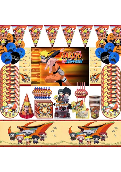PLATES-10PCS Uzumaki Narutoed Ninja Anime Karikatür Oyunu Parti Malzemeleri Çocuklar Doğum Günü Partisi Tek Kullanımlık Sofra Masa Örtüsü Bebek Duş Dekor (Yurt Dışından) fiyatları