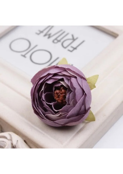 Açık Mor 10 Adet/grup 5 cm Mini Gül Şakayık Kafa Ipek Yapay Çiçek Düğün Ev Dekorasyon Için Dıy Çelenk Karalama Defteri Hediye Kutusu Zanaat Çiçek (Yurt Dışından)