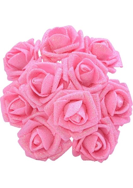 Pembe 10 Adet Glitter Köpük Gül Yapay Çiçekler Buket Düğün Dekorasyon Çiçek Gül Ev Dekorasyon Flores Sahte Gül Çiçek (Yurt Dışından)