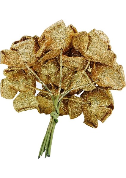 Altın 10 Adet Glitter Köpük Gül Yapay Çiçekler Buket Düğün Dekorasyon Çiçek Gül Ev Dekorasyon Flores Sahte Gül Çiçek (Yurt Dışından)