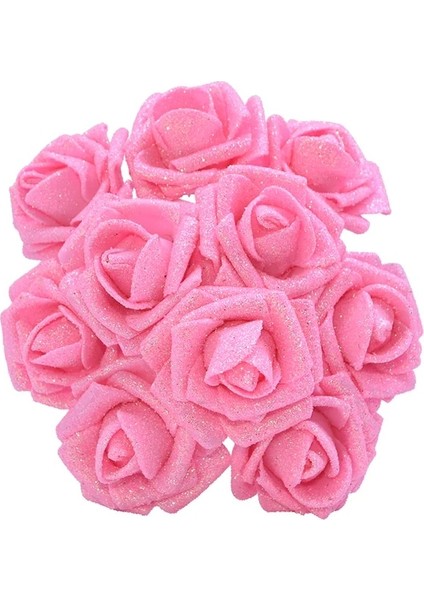 Pembe 20 Adet 6 cm 20/10/5 Adet Yeni Glitter Köpük Gül Yapay Çiçek Düğün Gelin Buketi Dekorasyon Ev Dekoratif Sahte Çiçek Buketi (Yurt Dışından)