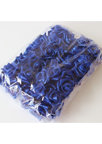 Derin Mavi 20 Adet 6 cm 20/10/5 Adet Yeni Glitter Köpük Gül Yapay Çiçek Düğün Gelin Buketi Dekorasyon Ev Dekoratif Sahte Çiçek Buketi (Yurt Dışından)