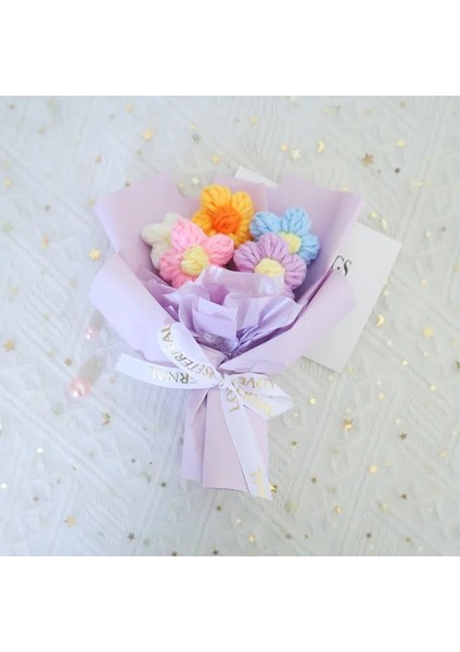S3 Yapay Çiçek Mini Tığ Işi Çiçekler El Yapımı Çiçek Buketleri Konuk Için Düğün Hediyesi Renkli Yapay Çiçekler Öğretmenler Günü Hediyesi Flores (Yurt Dışından)
