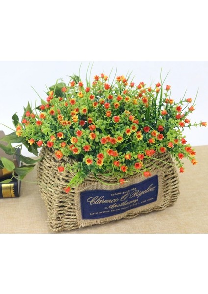 Turuncu Jarown Simülasyon Vadideki Zambak Buket Yapay Plastik Sahte Çiçekler Düğün Dıy Flores Ev Partisi Bayram Dekor Çiçek (Yurt Dışından)