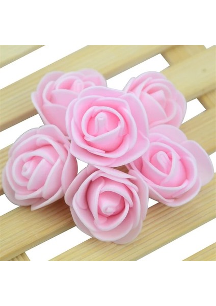 Açık Pembe 100 Adet/torba Mini Pe Köpük Gül Çiçek Kafa Yapay Gül Çiçekler El Yapımı Dıy Düğün Ev Dekorasyon Şenlikli ve Parti Malzemeleri (Yurt Dışından)