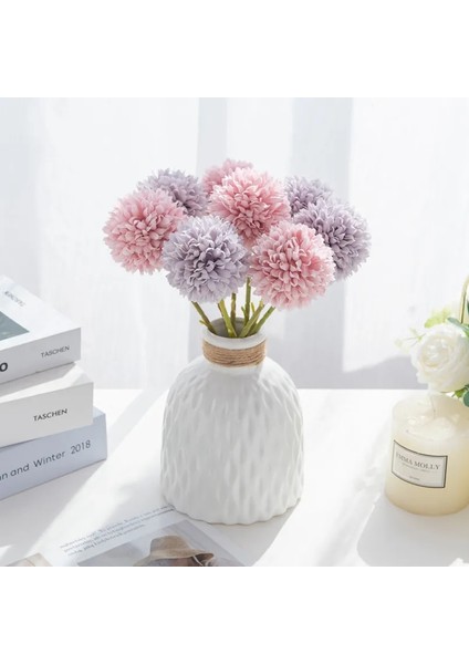 Beyaz 5 Parça 5 Adet Ipek Ortanca Düğün Araba Dekoratif Çiçekler Noel Süslemeleri Vazo Ev Scrapbooking Yapay Bitkiler Için (Yurt Dışından)