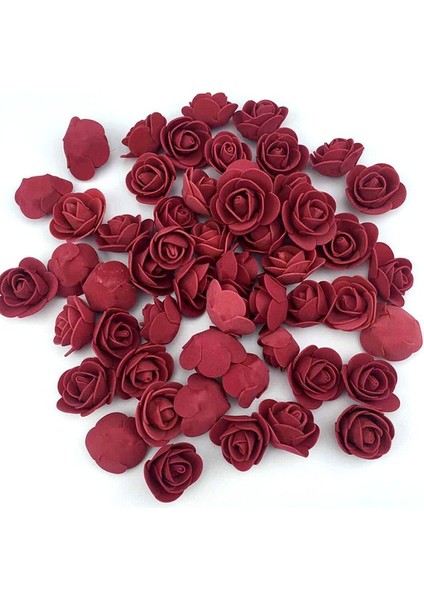 Şarap Kırmızısı 200 50/100/200/500 Adet 3 cm Köpük Gül Ayı Yapay Çiçekler Diy Hediyeler Kutusu Düğün Dekoratif Noel Ev Dekor 20 Renk (Yurt Dışından)