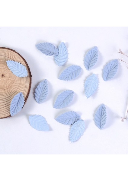 Gök Mavisi 50PC 50/100 Adet 3.5 cm Sonbahar Yaprakları Yapay Ağaç Yaprakları Dıy El Yapımı Çelenk Scrapbooking Düğün Ev Dekorasyon Hediye Sahte Çiçek (Yurt Dışından)