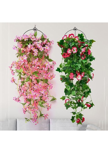 S Yapay Çiçek Morning Glory Simülasyon Kış Yasemin Sahte Bitki Çiçek Askılığı Dıy Düğün Duvar Asılı Ev Bahçe Dekorasyonu (Yurt Dışından)