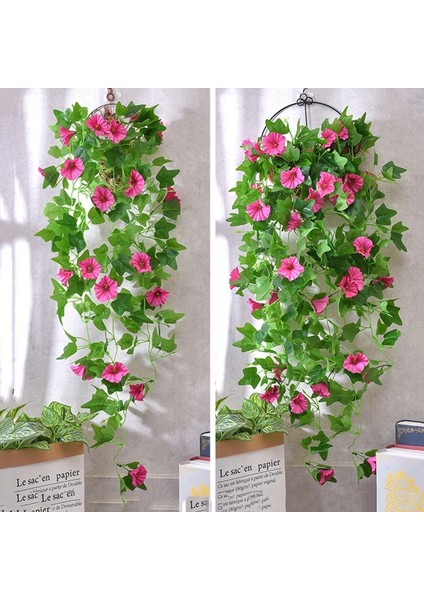 S Yapay Çiçek Morning Glory Simülasyon Kış Yasemin Sahte Bitki Çiçek Askılığı Dıy Düğün Duvar Asılı Ev Bahçe Dekorasyonu (Yurt Dışından)