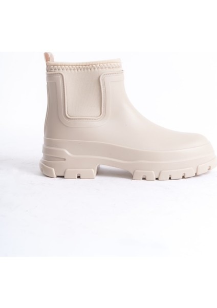 MBTB2026-BJ Kadın Yanları Elastik Bej Kısa Yağmur Botu fiyatları