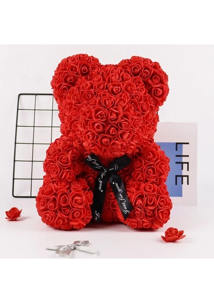 Pembe 18 cm Simüle Gül Ayı Mutlu Sevgililer Günü Dekor Ev Kızlar Için Favor Sevgililer Günü Hediyeleri Düğün Parti Kolye Süsler (Yurt Dışından) fiyatları