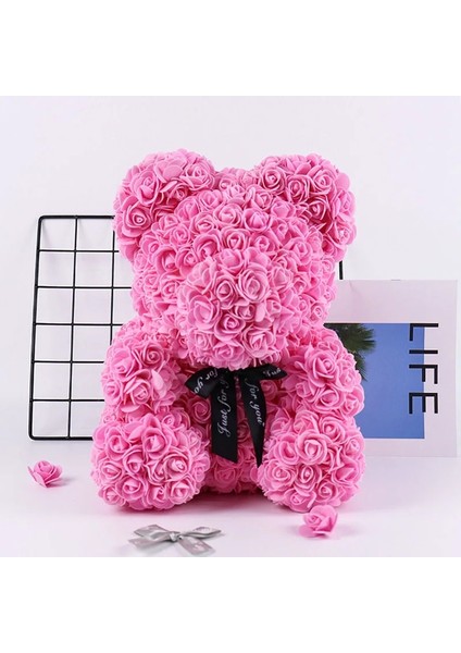 Pembe 18 cm Simüle Gül Ayı Mutlu Sevgililer Günü Dekor Ev Kızlar Için Favor Sevgililer Günü Hediyeleri Düğün Parti Kolye Süsler (Yurt Dışından) fırsatları