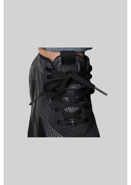 Marka Logolo Erkek Sneaker Siyah