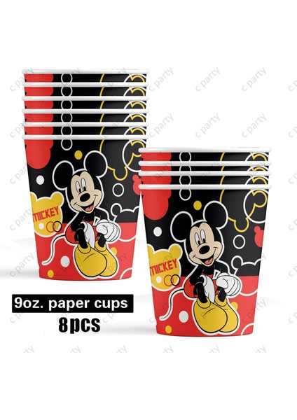 7 Adet Numara 4 Mickey Mouse Doğum Günü Partisi Malzemeleri ve Süslemeleri Mickey Mouse Parti Malzemeleri Banner Plakaları Balonlar ile 8 Misafire Hizmet Vermektedir (Yurt Dışından)