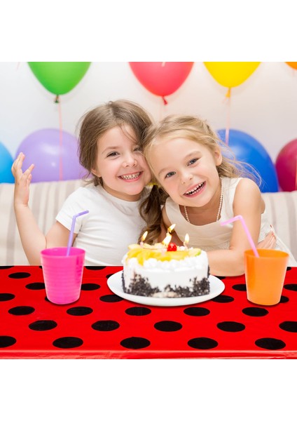 1 Takım Balonlar 130*220 cm Uğur Böceği Tek Kullanımlık Masa Örtüsü Puantiyeli Uğur Böceği Masa Örtüsü Düğün Bebek Duş Parti Çocuklar Doğum Günü Partisi Dekorasyon (Yurt Dışından)
