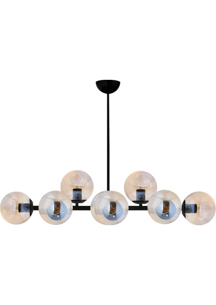 Luxury Modern Tasarım Siyah 10'lü Bal Glop Camlı Avize modelleri