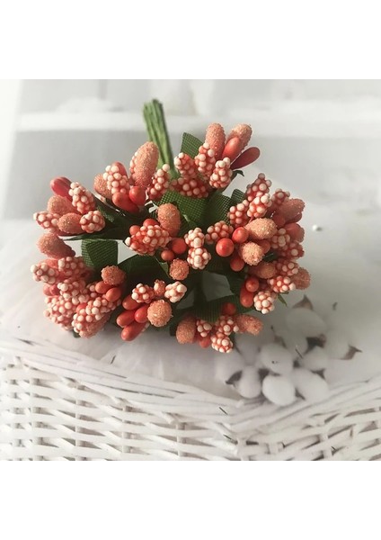 Stil 6 12 Adet/grup Yapay Çiçek Küçük Meyveler Ercik Tel Kök/evlilik Yaprakları Dıy Çelenk Düğün Scrapbooking Kutusu Dekorasyon Zanaat (Yurt Dışından)