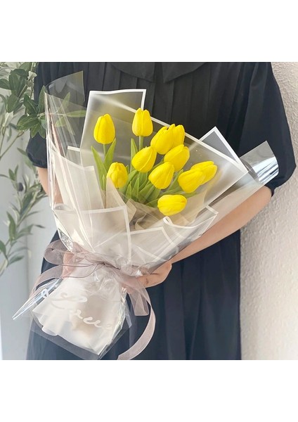 K07 5 Adet 35 cm Lale Çiçek Yapay Lale Buketi 10/5 Adet Pe Köpük Sahte Çiçek Düğün Töreni Için Dekor Ev Bahçe Buket Dekor (Yurt Dışından)