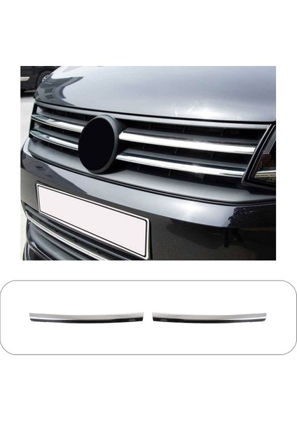 Volkswagen Caddy Uyumlu 2015-2019 Krom Ön Panjur 2 Parça Paslanmaz Çelik