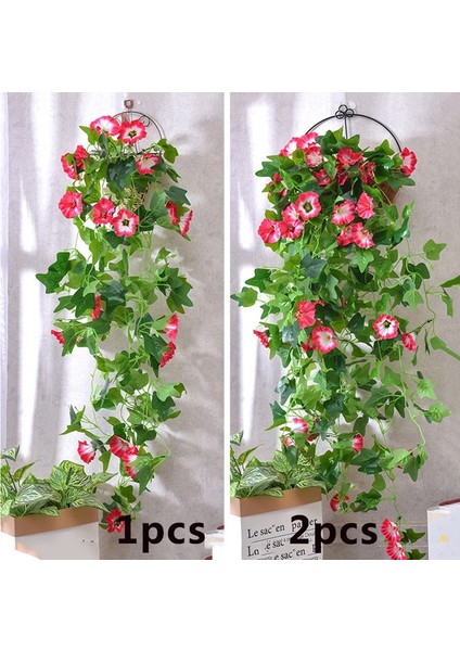 D Yapay Çiçek Morning Glory Simülasyon Kış Yasemin Sahte Bitki Çiçek Askılığı Dıy Düğün Duvar Asılı Ev Bahçe Dekorasyonu (Yurt Dışından)