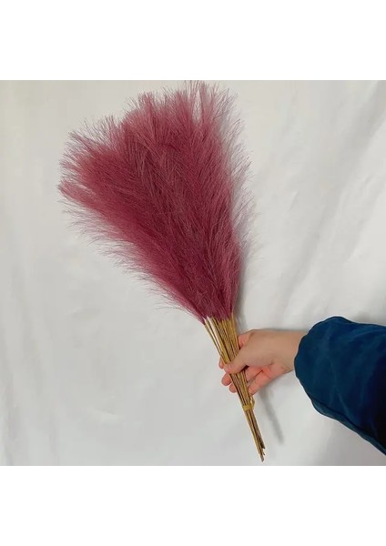 Lila Renk 1pc 1/5/10/20PCS 55 cm Mini Sahte Pampas Çim Yapay Görkemli Çim Vazo Dolgu Çiçek Ev Oturma Odası Mutfak Düğün Boho Dekor (Yurt Dışından)