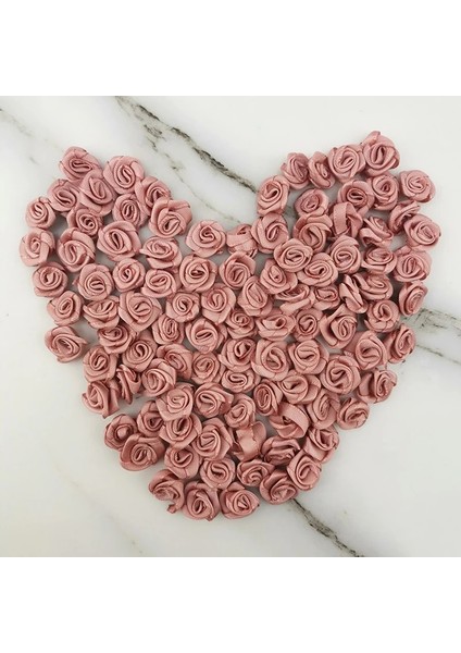 Kırmızı (100 Adet/paket) 10*10MM Mini Taze Pembe Kurdele Çiçekler Küçük Boy Saten Kurdele Yapay Çiçek Zanaat Şenlikli Parti Dekorasyon (Yurt Dışından) fırsatları