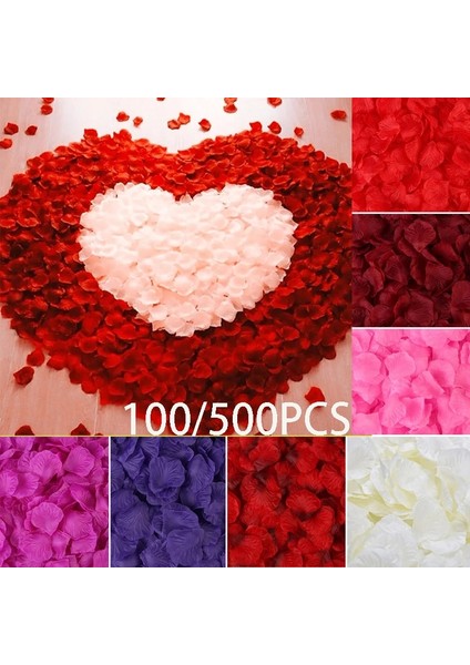 Lacivert 500PCS 100/500PCS Yapay Gül Yaprakları Renkli Romantik Düğün Yıldönümü Ipek Gül Çiçek Düğün Dekorasyon Için Güller Malzemeleri (Yurt Dışından)