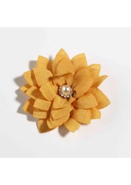 Altın 10 Adet 5.5 cm 2.1 "küçük Katmanlı Yapay Kumaş Çiçek Düğün Butik Şifon Lotus Parti Zanaat Ev Saç Aksesuarları (Yurt Dışından)