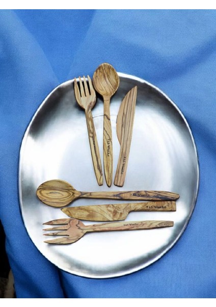 Zeytin Ağacı 6 Parça 2 Kişilik Set Bıçak - Çatal - Kaşık Servis Sofra seti fırsatları