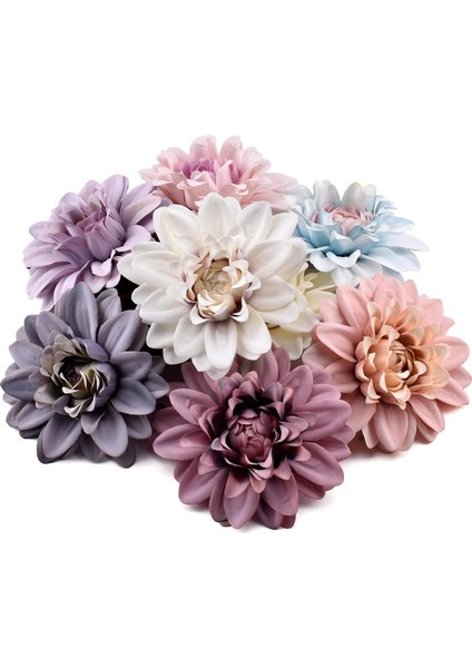 Leylak Rengi 6 Adet Dahlia Yapay Ipek Çiçek Kafaları Düğün Dekorasyon Için Gül Dıy Çelenk Hediye Kutusu Scrapbooking Craft Sahte Çiçek Kafa (Yurt Dışından)