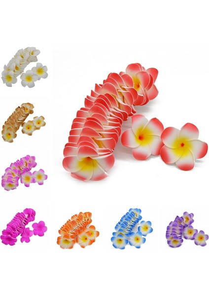 H04 5 cm 10 Adet/grup 5-9 cm Hawaii Frangipani Pe Köpük Yapay Çiçek Dıy Çelenk Headdress Çiçekler Düğün Dekorasyon Parti Malzemeleri (Yurt Dışından)