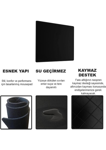 MP07 - 24x33 Ofis ve Gaming Mousepad | Kaymaz Taban, Oyuncu Gamepad, Ev, Ofis, Oyun için