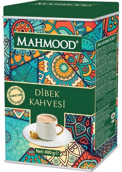 Dibek Kahvesi Ölçek Kaşıklı Teneke Kutu 400 gr ve Fincan